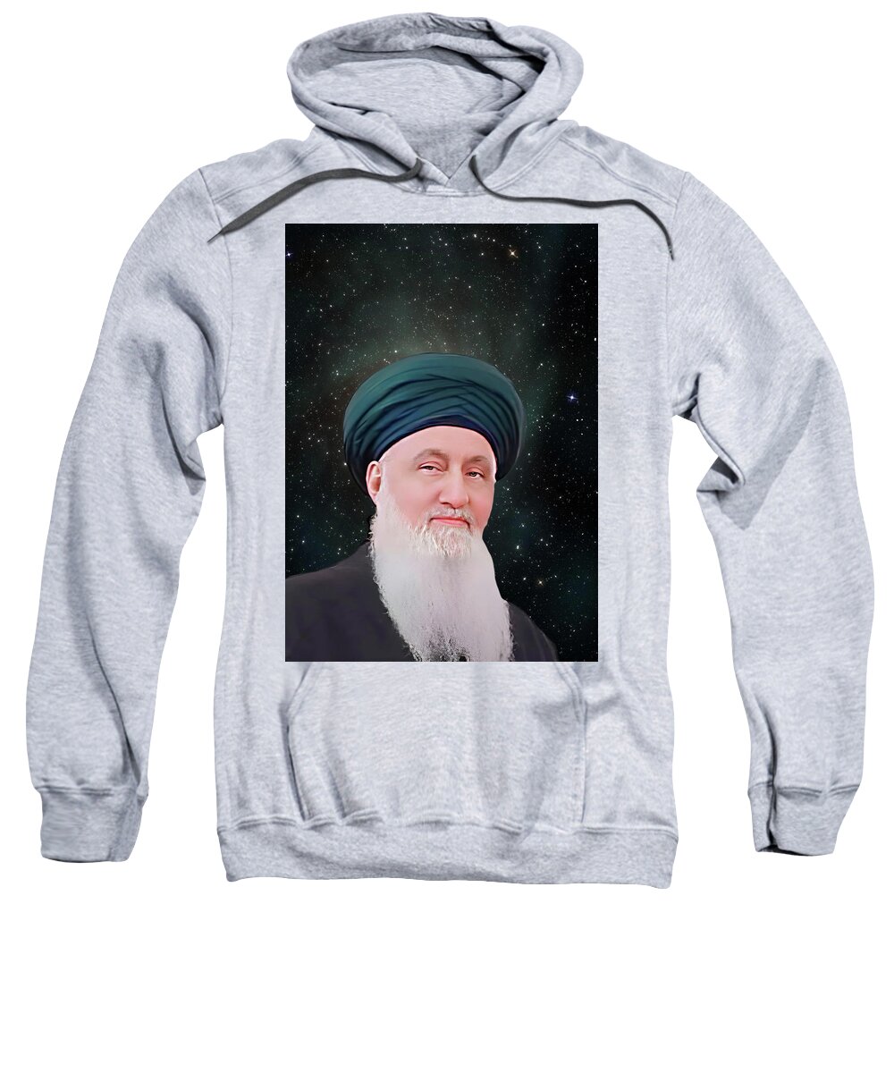 Sufi Meditation Center Sweatshirt featuring the digital art Shaykh Nurjan Celestial by Sufi Meditation Center