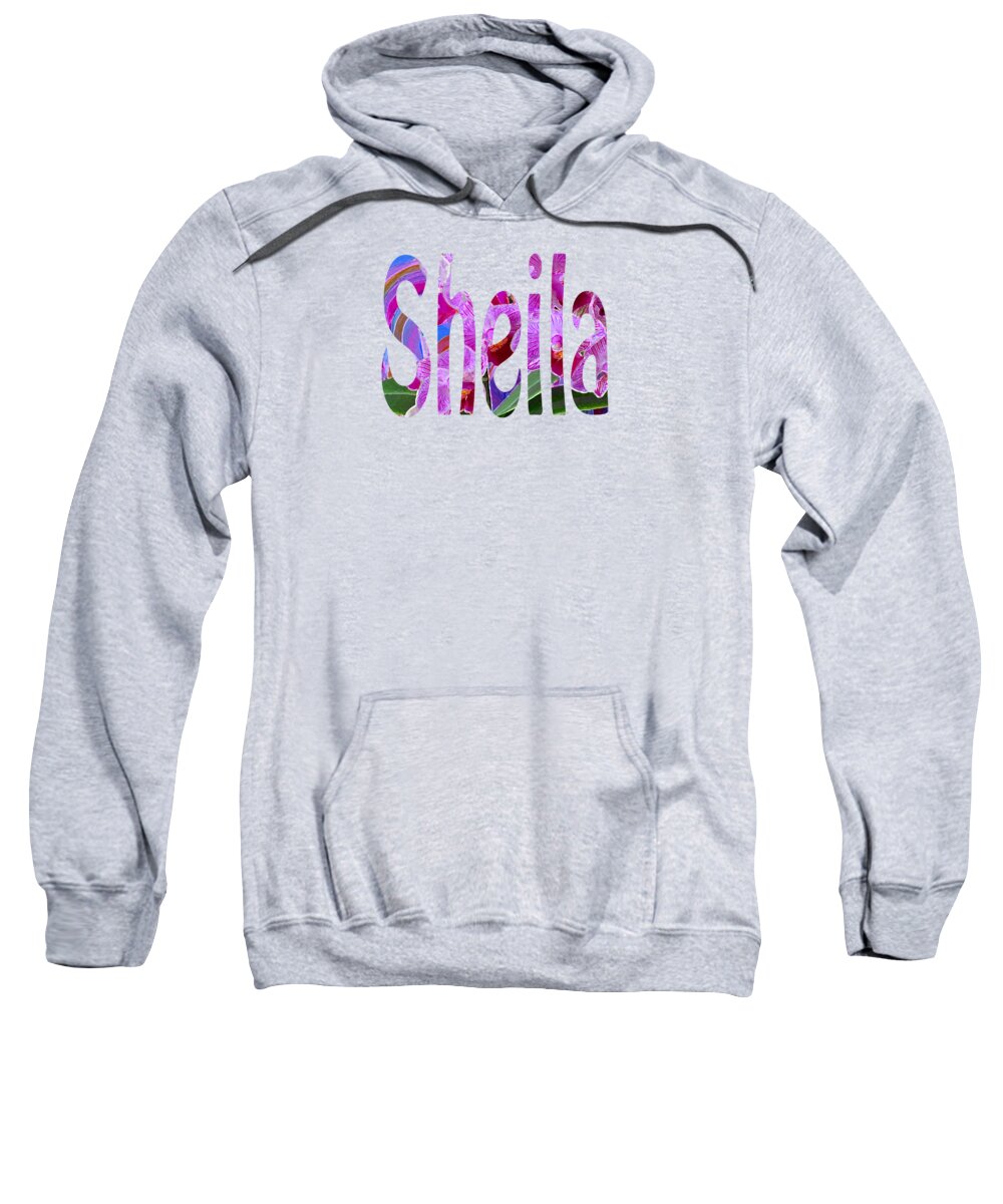 Sheila Sweatshirt featuring the mixed media Sheila by Corinne Carroll