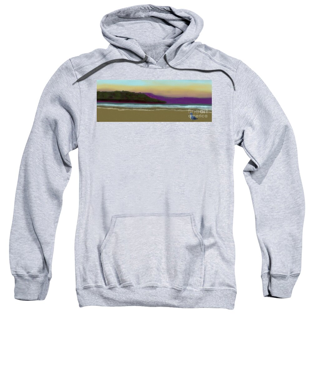 Sea Sweatshirt featuring the digital art Shellfish Bay 2 by Julie Grimshaw