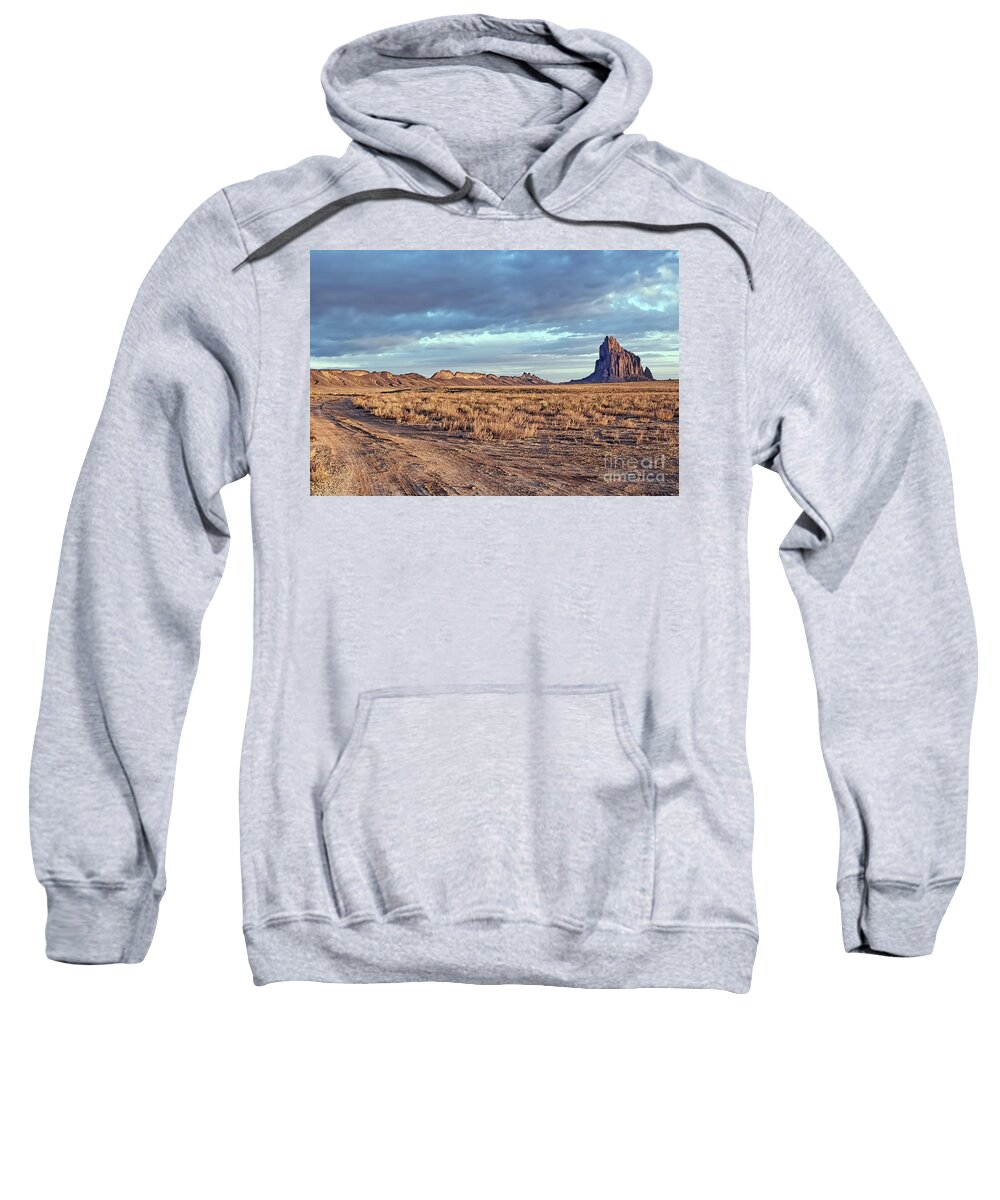 Landscape Sweatshirt featuring the photograph Shiprock New Mexico by Tom Watkins PVminer pixs