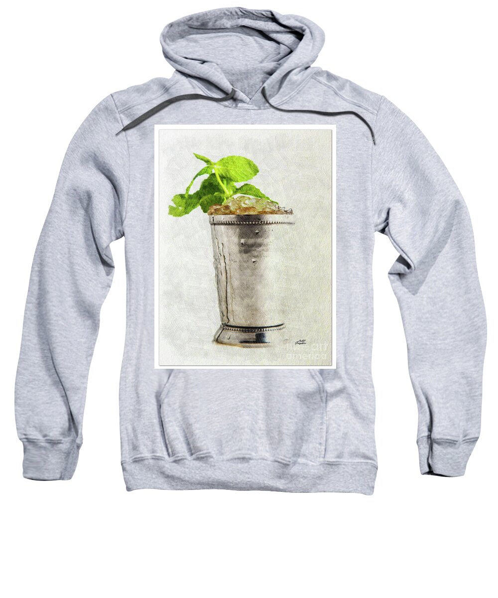 Cocktail Sweatshirt featuring the digital art Single Mint Julep by CAC Graphics