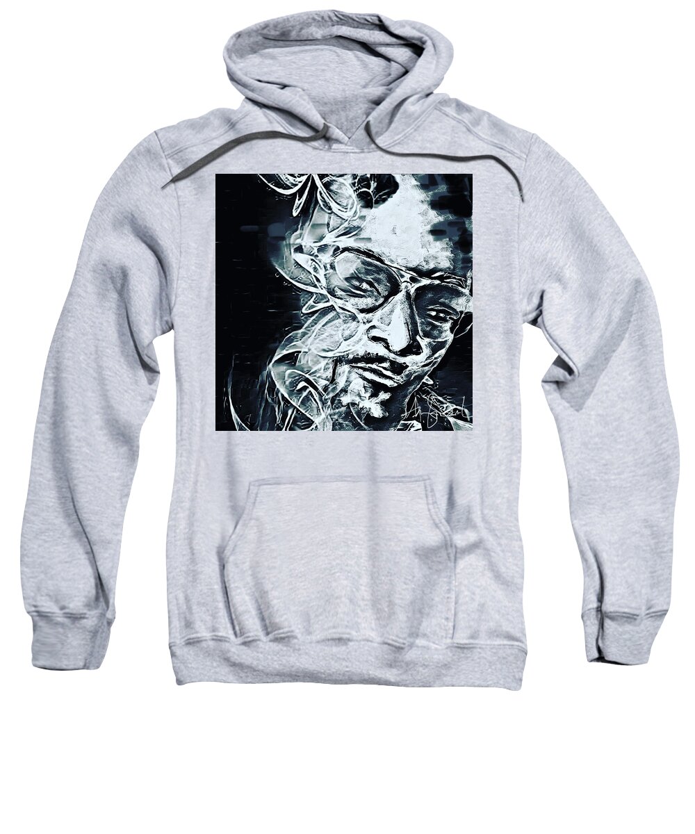  Sweatshirt featuring the mixed media Smoke by Angie ONeal