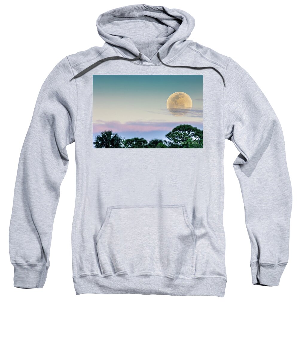 Moon Sweatshirt featuring the photograph Snow Moon by Tom Claud
