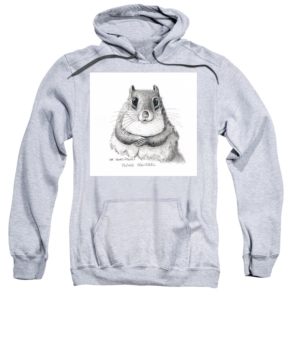 Squirrel Sweatshirt featuring the drawing Southern Flying Squirrel by Lee Pantas