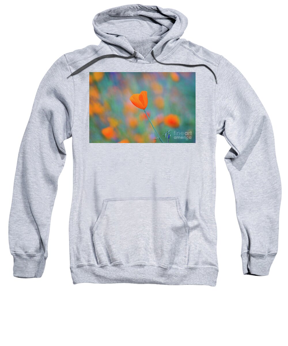 Sierra Nevada Sweatshirt featuring the photograph Spring Poppy by Anthony Michael Bonafede