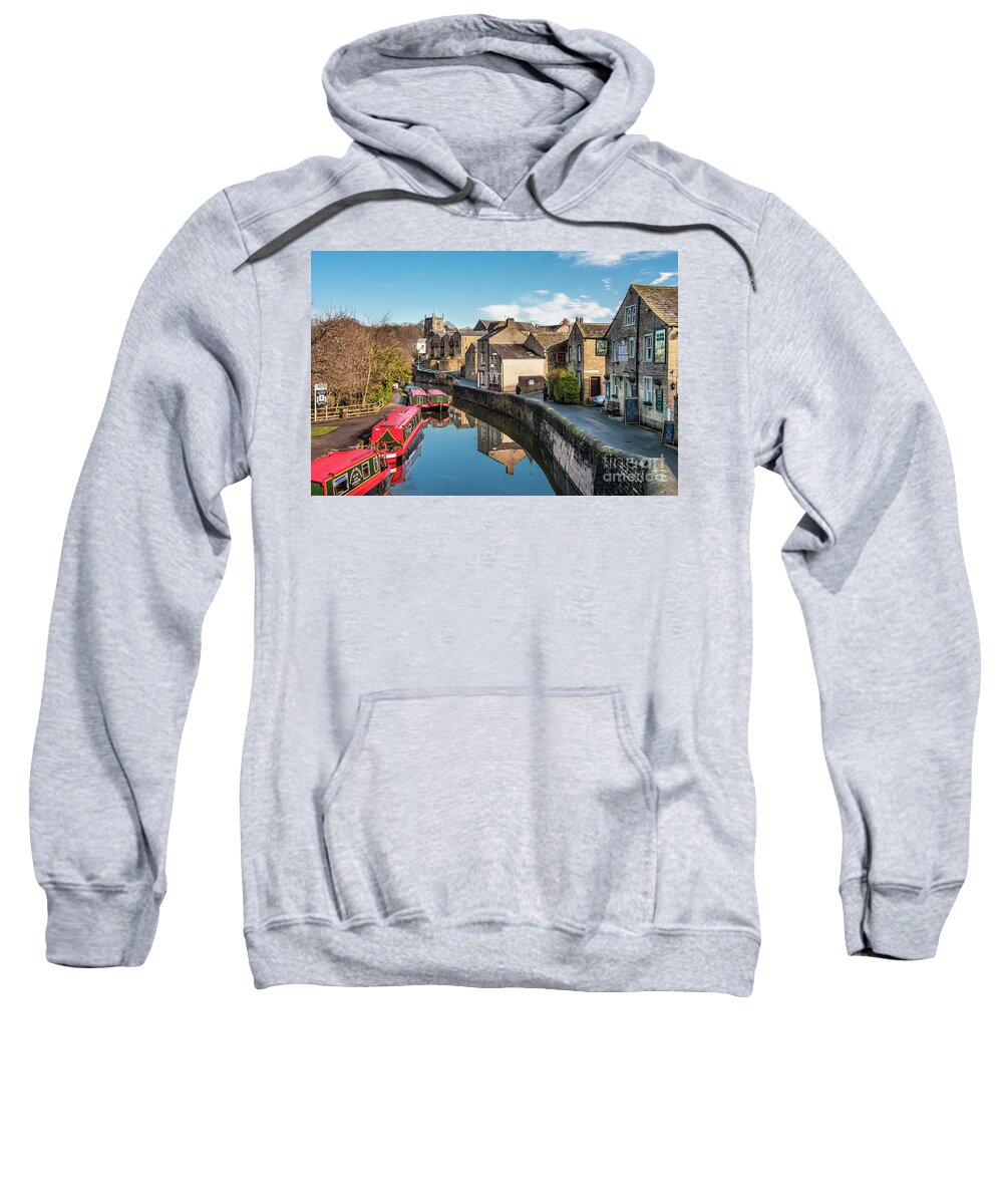 Uk Sweatshirt featuring the photograph Springs Branch, Leeds and Liverpool Canal, Skipton by Tom Holmes Photography