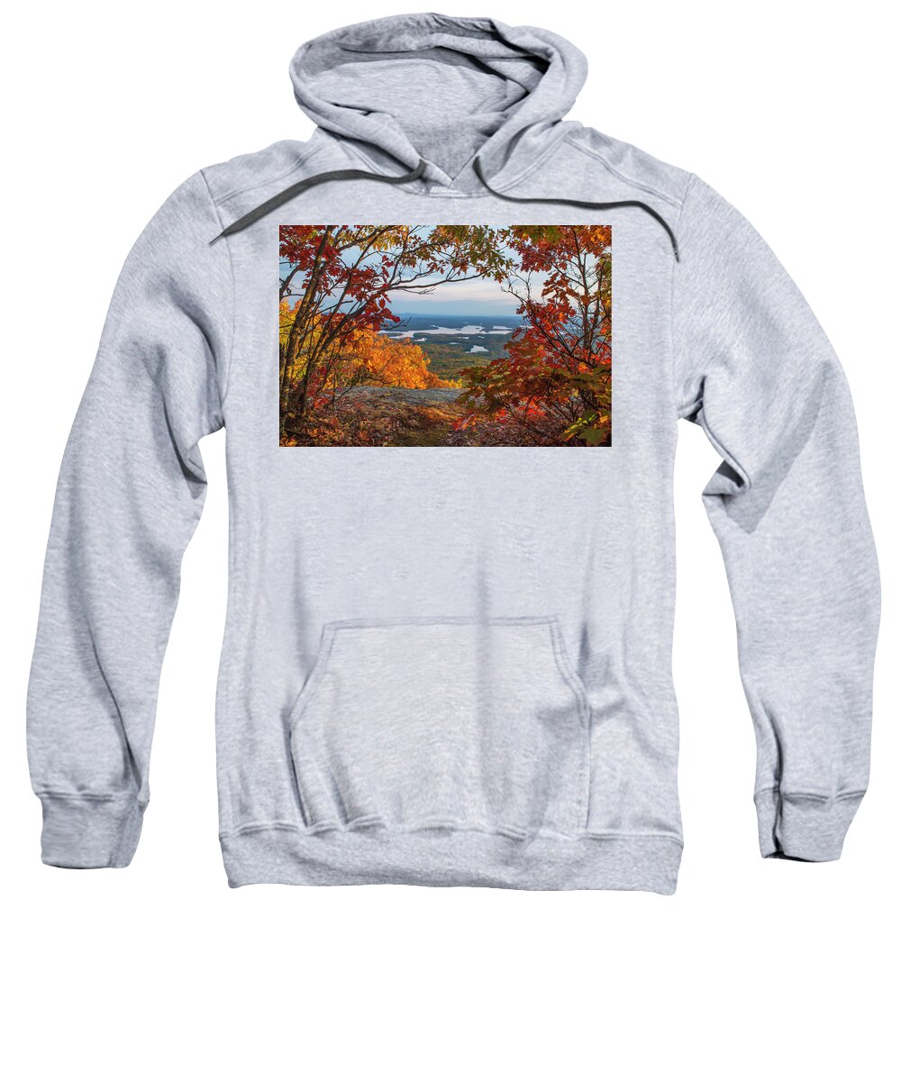 Lakes Sweatshirt featuring the photograph Squam Lake Autumn Views by White Mountain Images