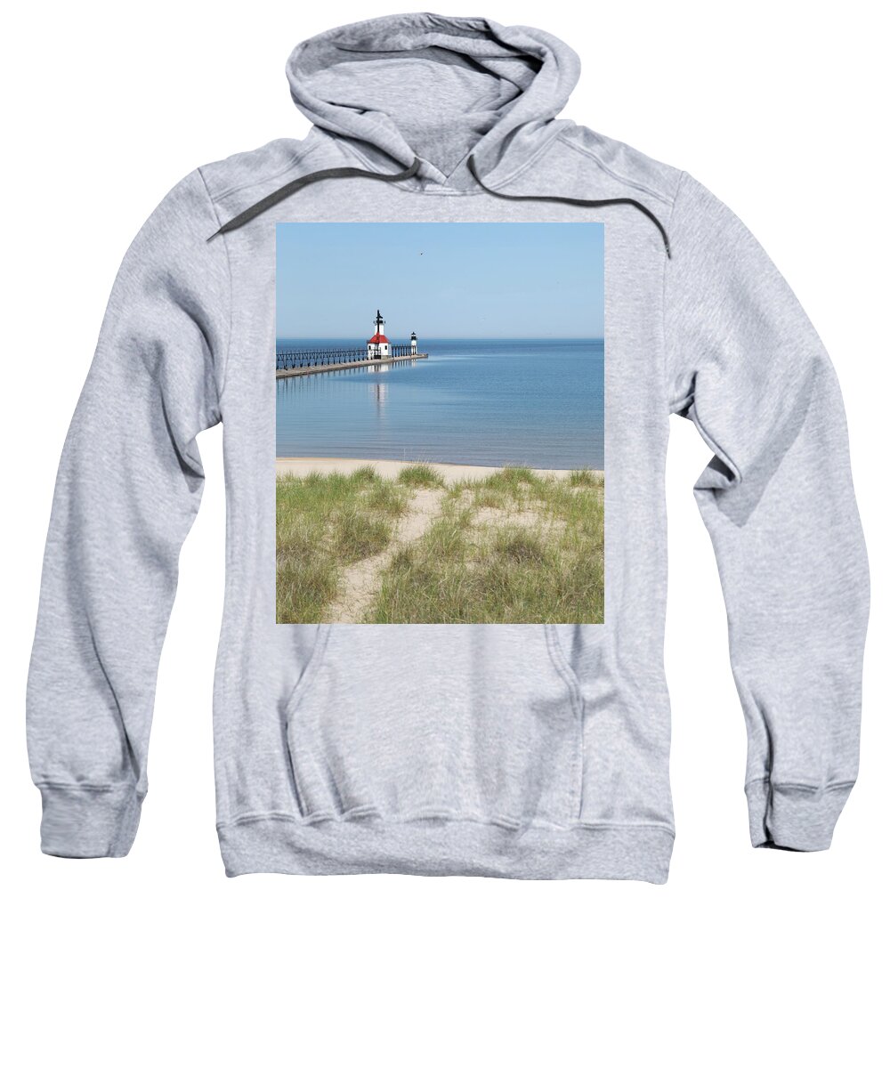 St. Joseph Michigan Beach Sweatshirt featuring the photograph St. Joseph Michigan Beach by Dan Sproul