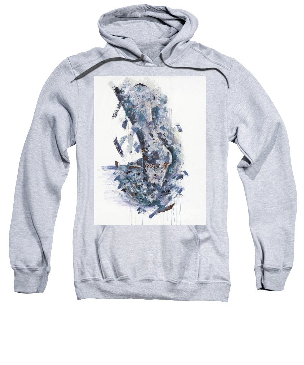 Abstract Sweatshirt featuring the painting Standing Strong by Sarah Arace
