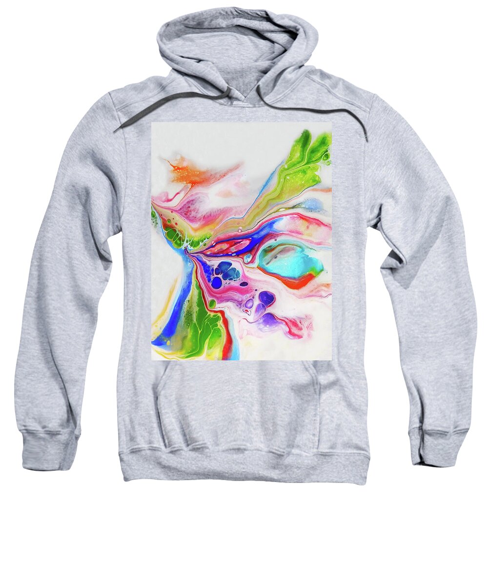 Abstract Bird Sweatshirt featuring the painting Still Hoping by Deborah Erlandson