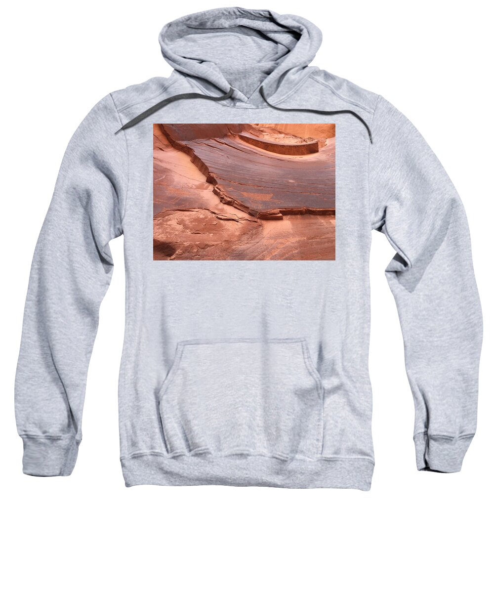 Monument Valley Sweatshirt featuring the photograph Stone Painting At Monument Valley Sight by Bettina X