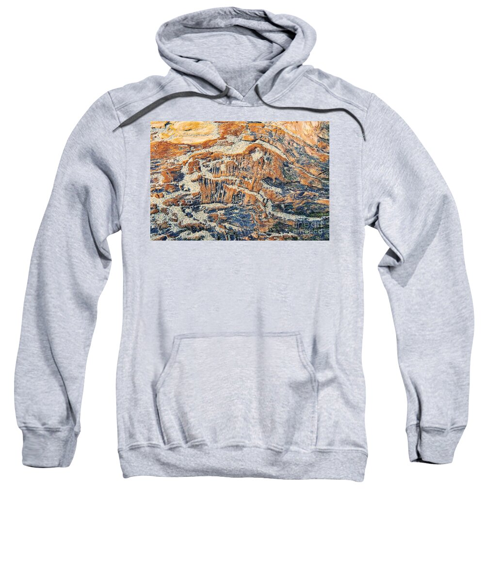 Abstracts Sweatshirt featuring the photograph Stone to Sand by Marilyn Cornwell