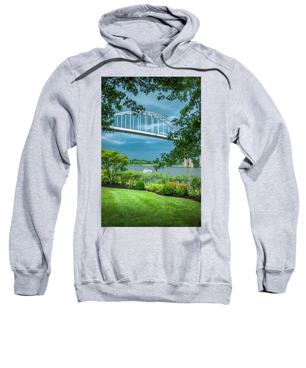 Storm Sweatshirt featuring the photograph Storm on the Canal by Ginger Stein