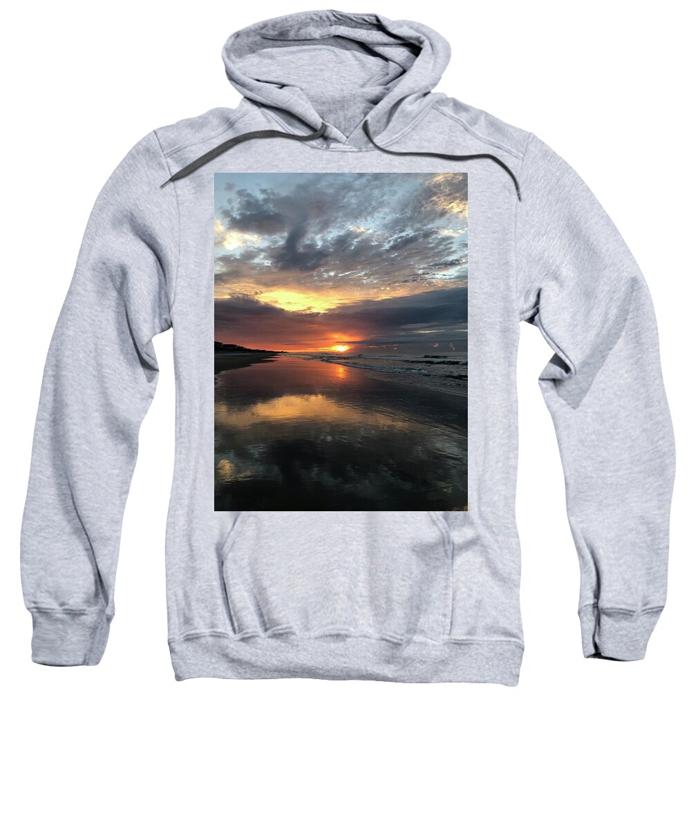 Sunrise Sweatshirt featuring the photograph Sunrise at Tosail Beach by Shirley Galbrecht