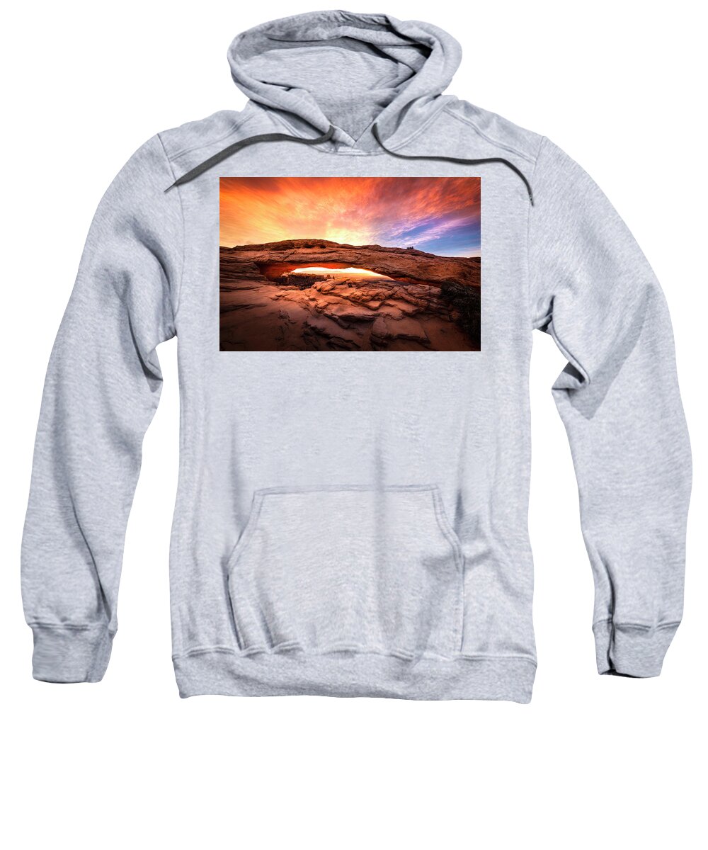 Utah Sweatshirt featuring the photograph Sunrise Mesa Arch by Mark Gomez