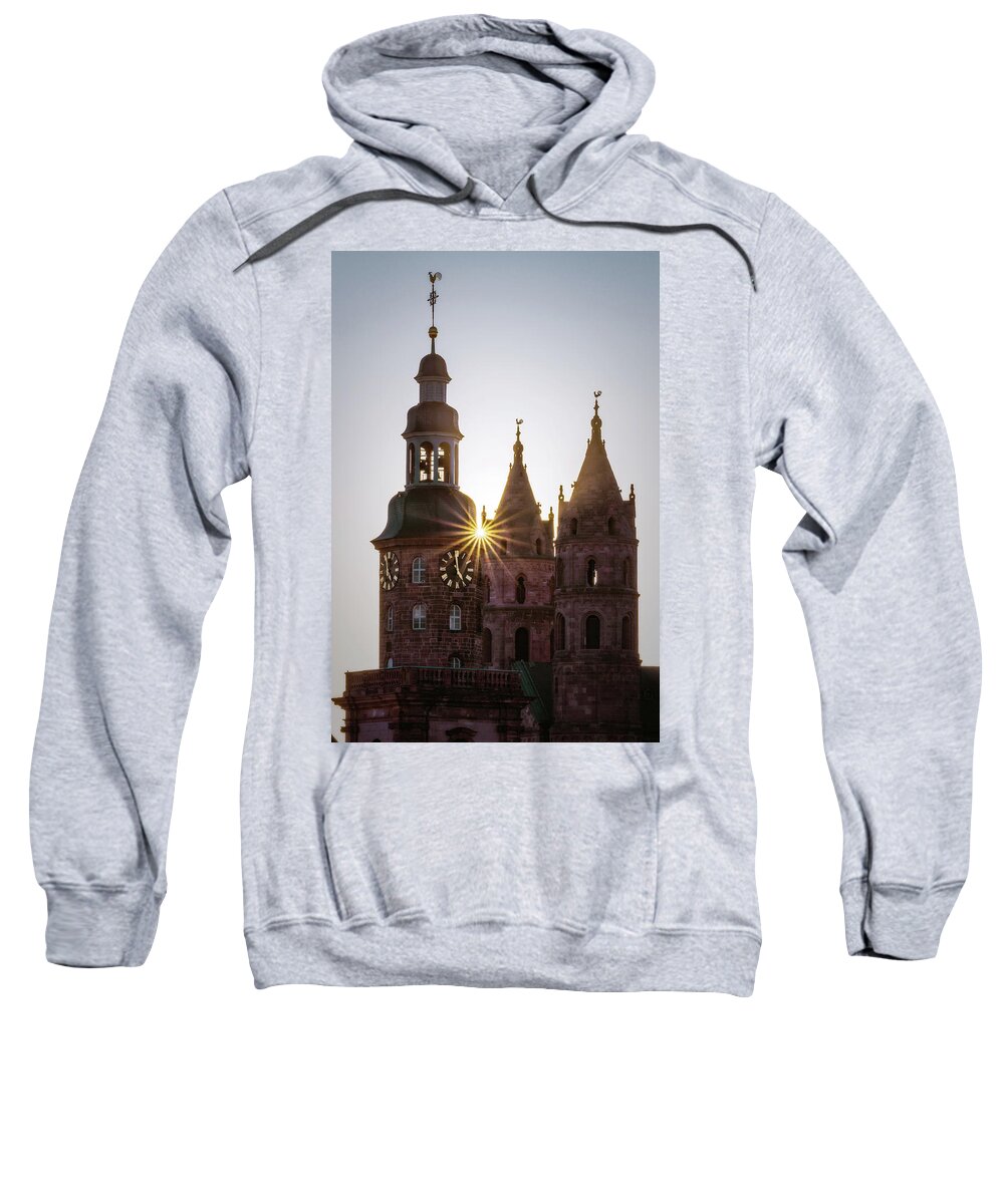 Worms Sweatshirt featuring the photograph Sunset between the towers by Marc Braner