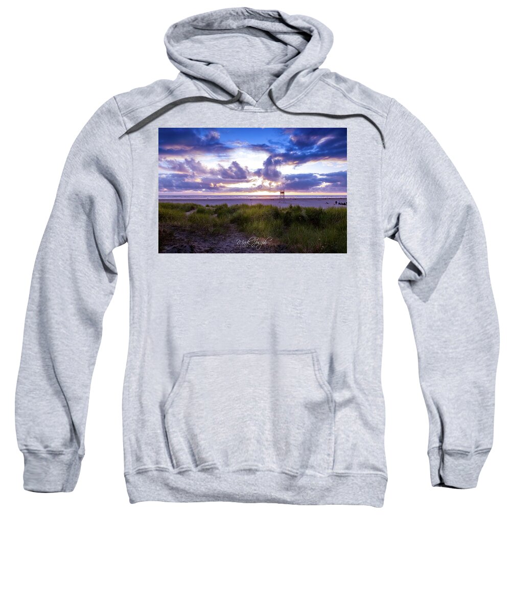 Seascape Sweatshirt featuring the photograph Sunset is Approaching by Mark Joseph