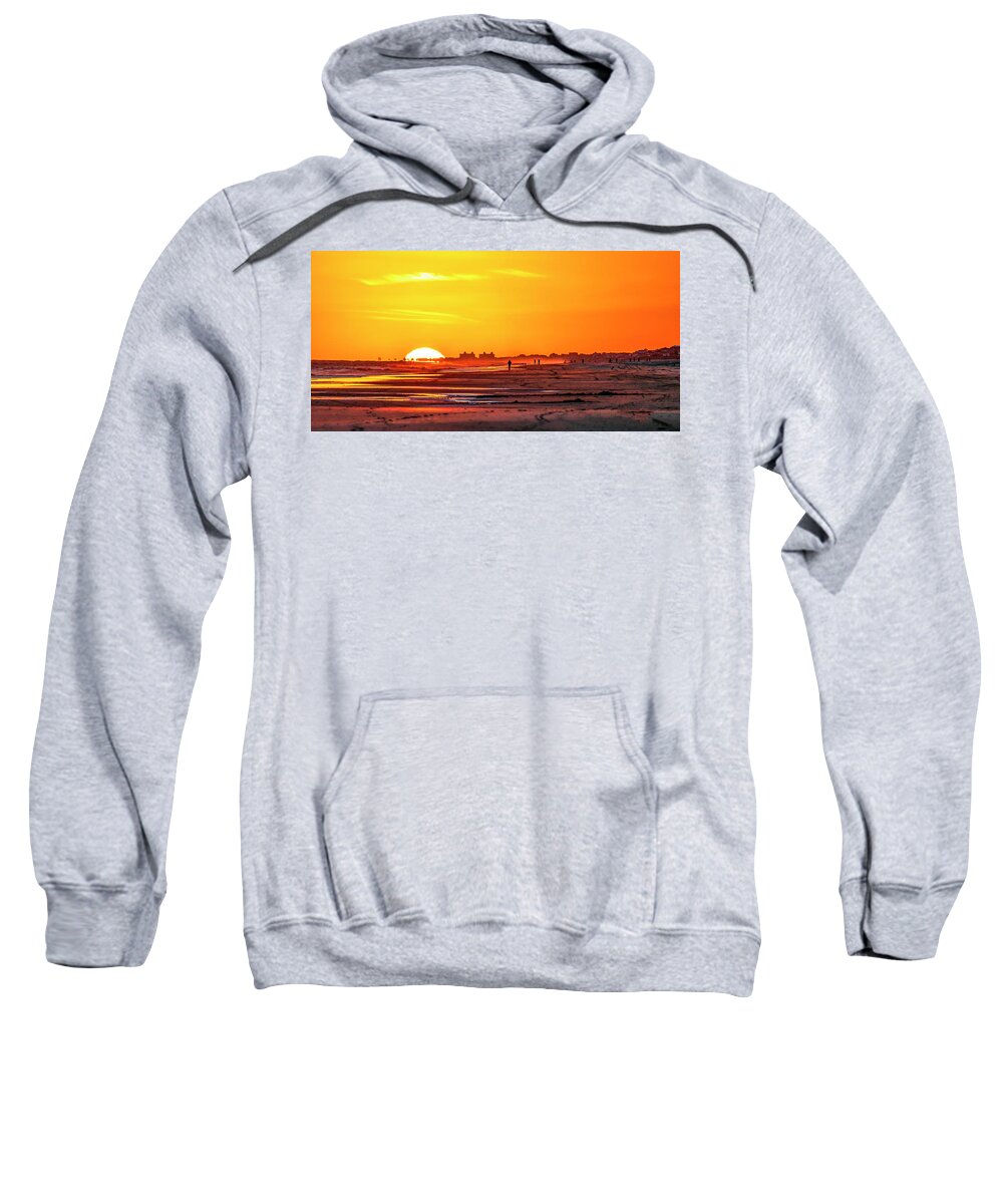 Sunset Sweatshirt featuring the photograph Sunset on Indian Beach by Allen Carroll