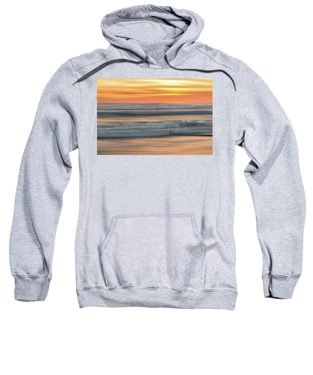 Surf Sweatshirt featuring the photograph Sunset Surf by Patti Deters