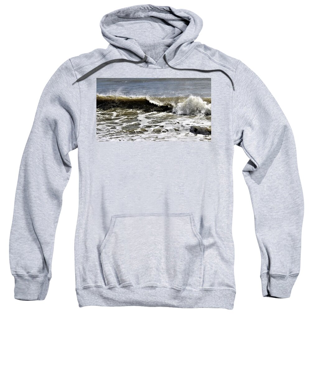 St Augustine Beach Florida John Anderson Sweatshirt featuring the photograph Surfs Up by John Anderson