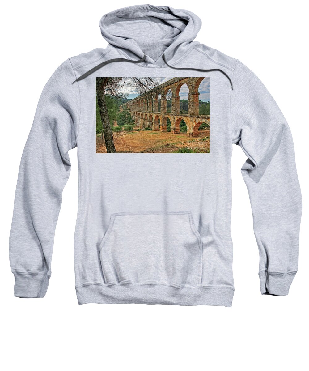 Travel Sweatshirt featuring the photograph Tarragonia Aqueduct by Tom Watkins PVminer pixs