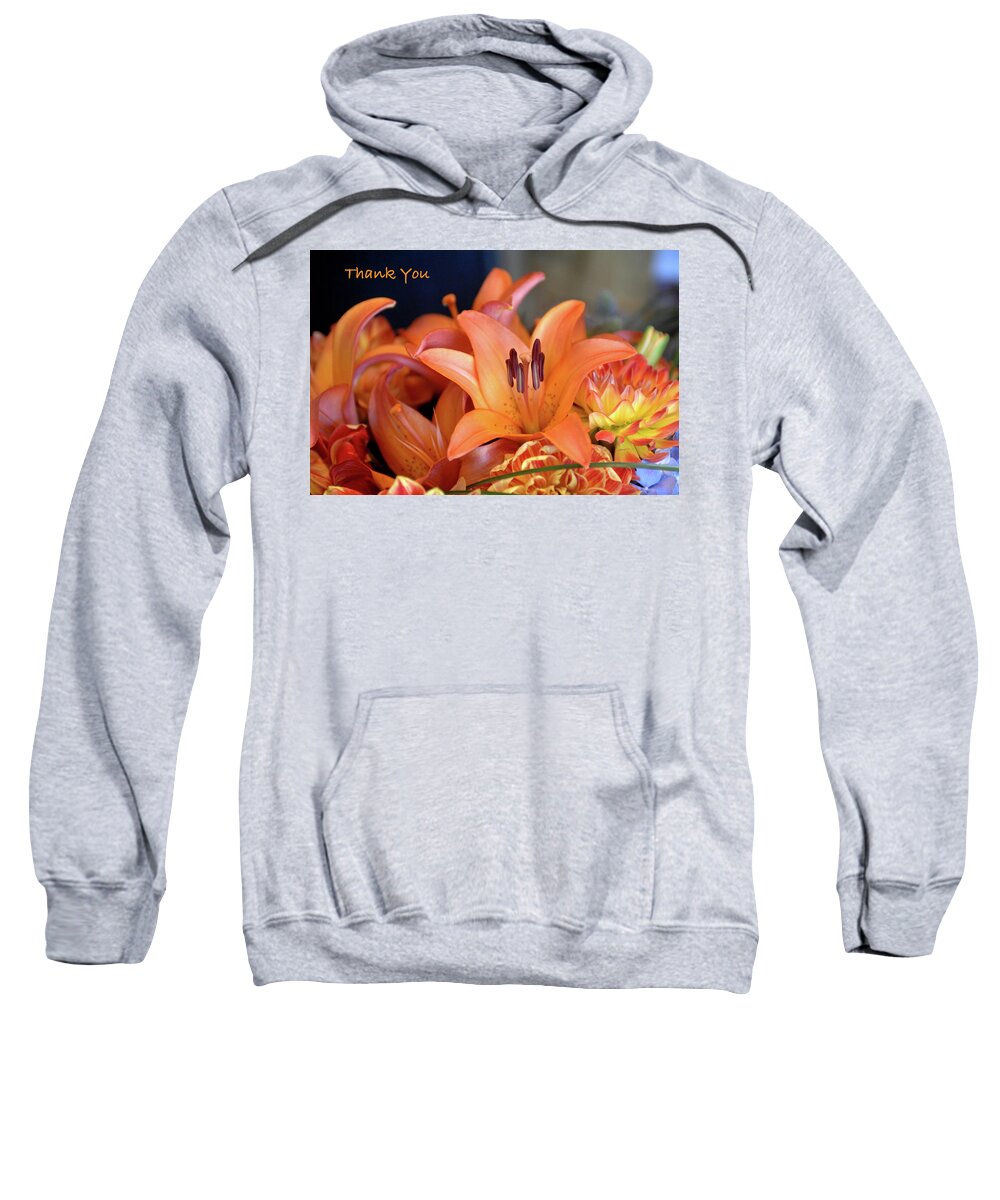  Sweatshirt featuring the photograph Thank You Lily by Bonnie Colgan