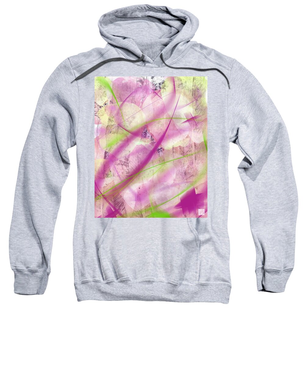Spring Sweatshirt featuring the mixed media The Arrival of Spring by Eileen Backman