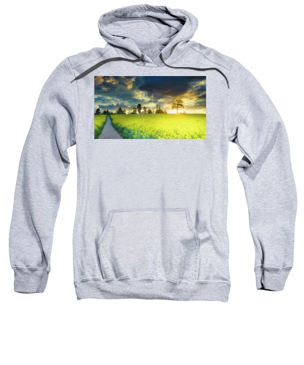 Landscape Sweatshirt featuring the photograph The day is waking up 1 by Remigiusz MARCZAK