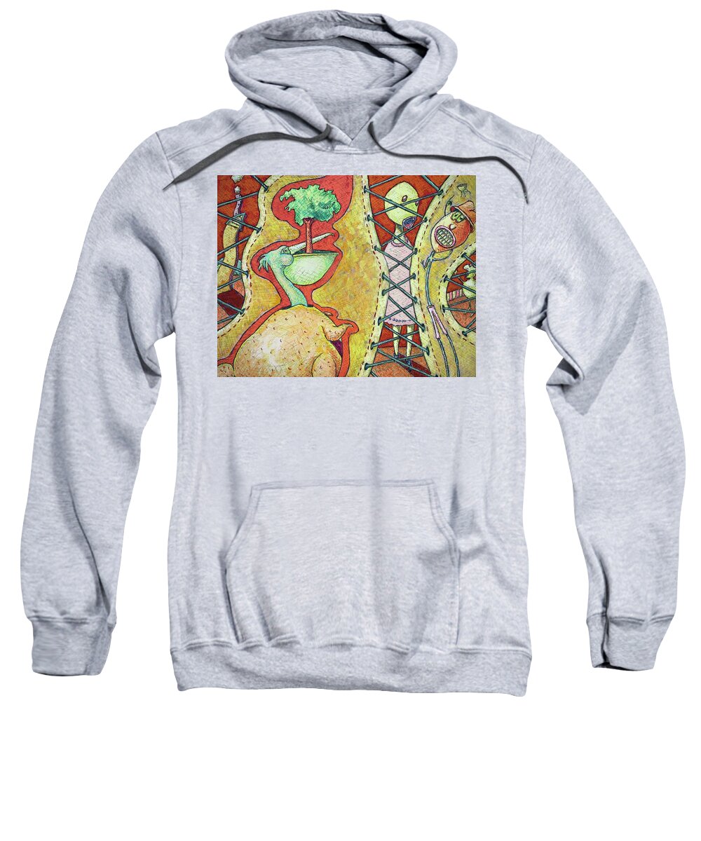 Tree Sweatshirt featuring the painting The Great Divide by Ronald Walker