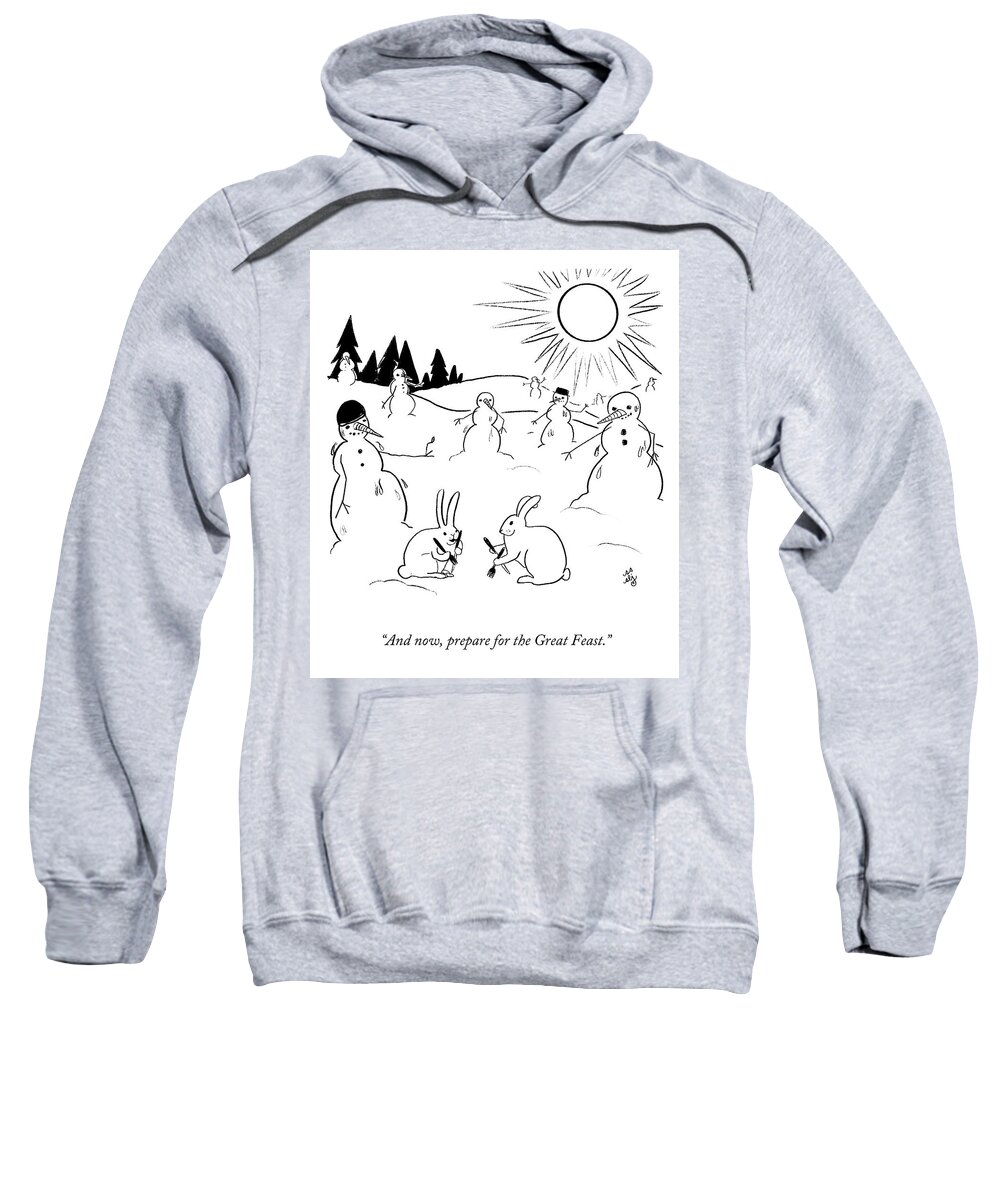 A25292 Sweatshirt featuring the drawing The Great Feast by Sophie Lucido Johnson and Sammi Skolmoski