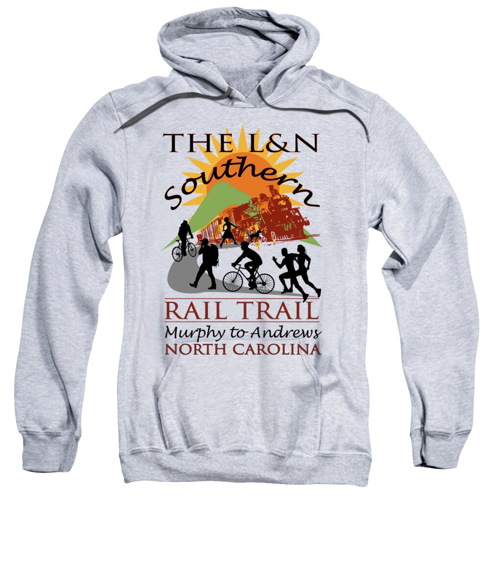 Train Sweatshirt featuring the digital art The L and N Southern Rail Trail by Debra and Dave Vanderlaan