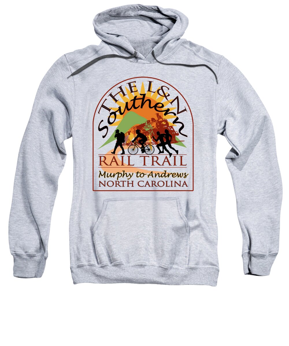 Train Sweatshirt featuring the photograph The L and N Southern Rail Trail Runners Cyclists Hikers by Debra and Dave Vanderlaan