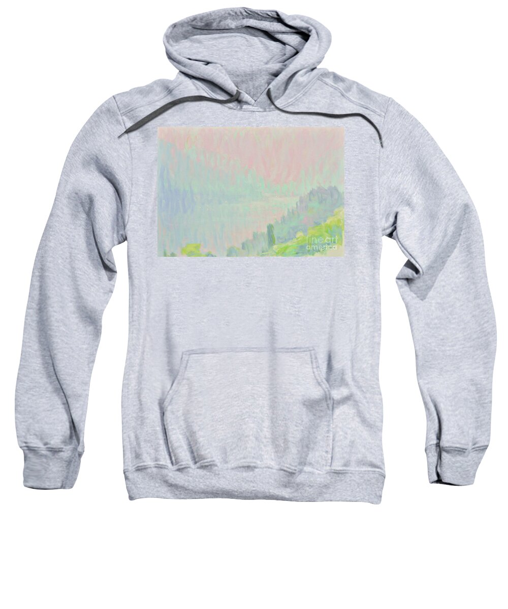 Fresia Sweatshirt featuring the painting The Liveliness of A Hot Summer Sky by Jerry Fresia
