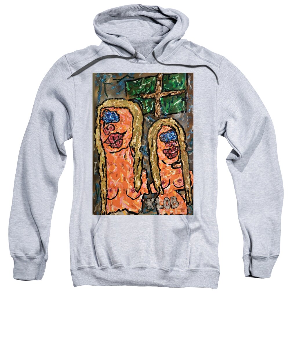 Model Moved Sweatshirt featuring the mixed media The Model Moved by Kevin OBrien