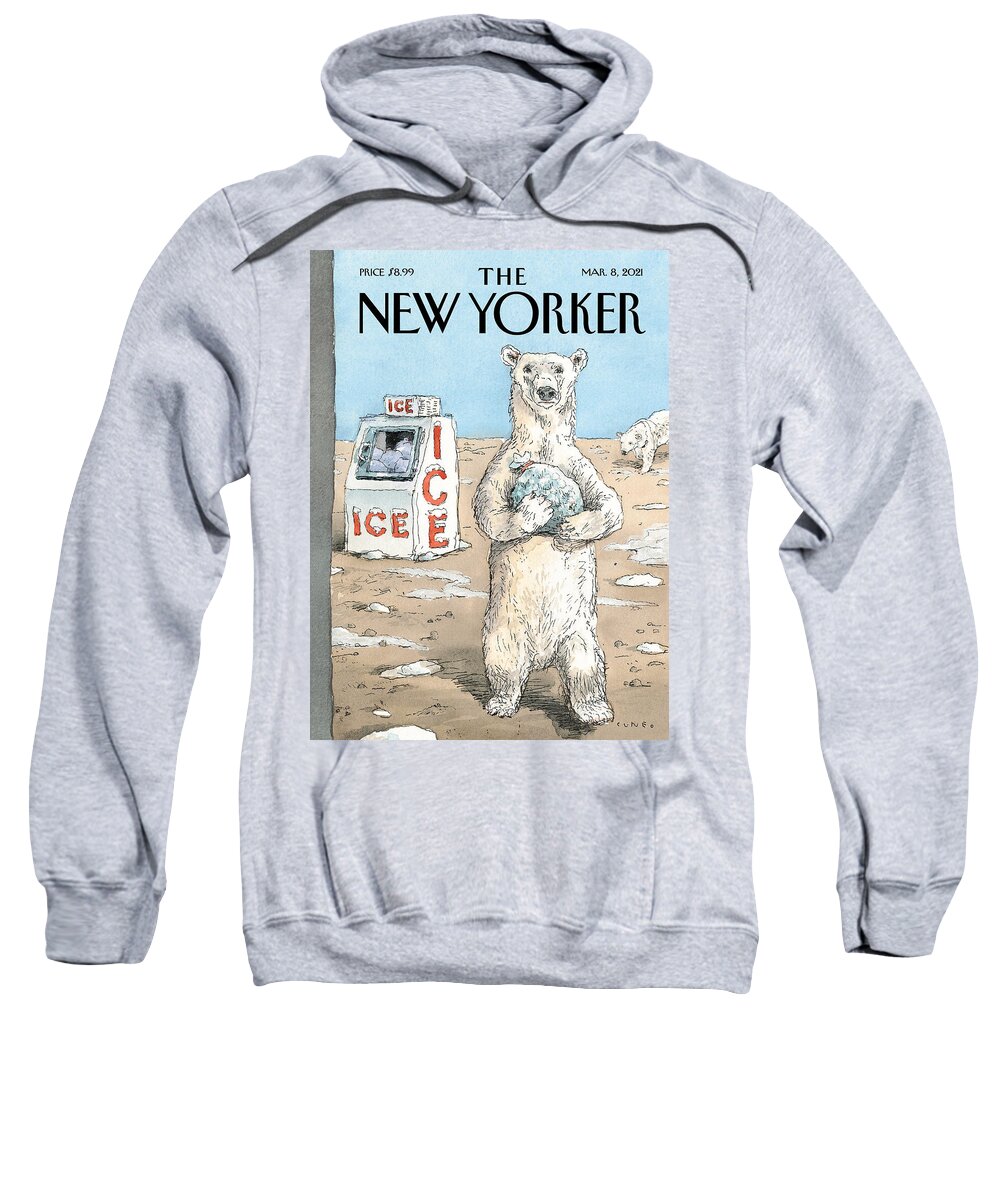 Climate Change Sweatshirt featuring the painting The Polar Opposite by John Cuneo