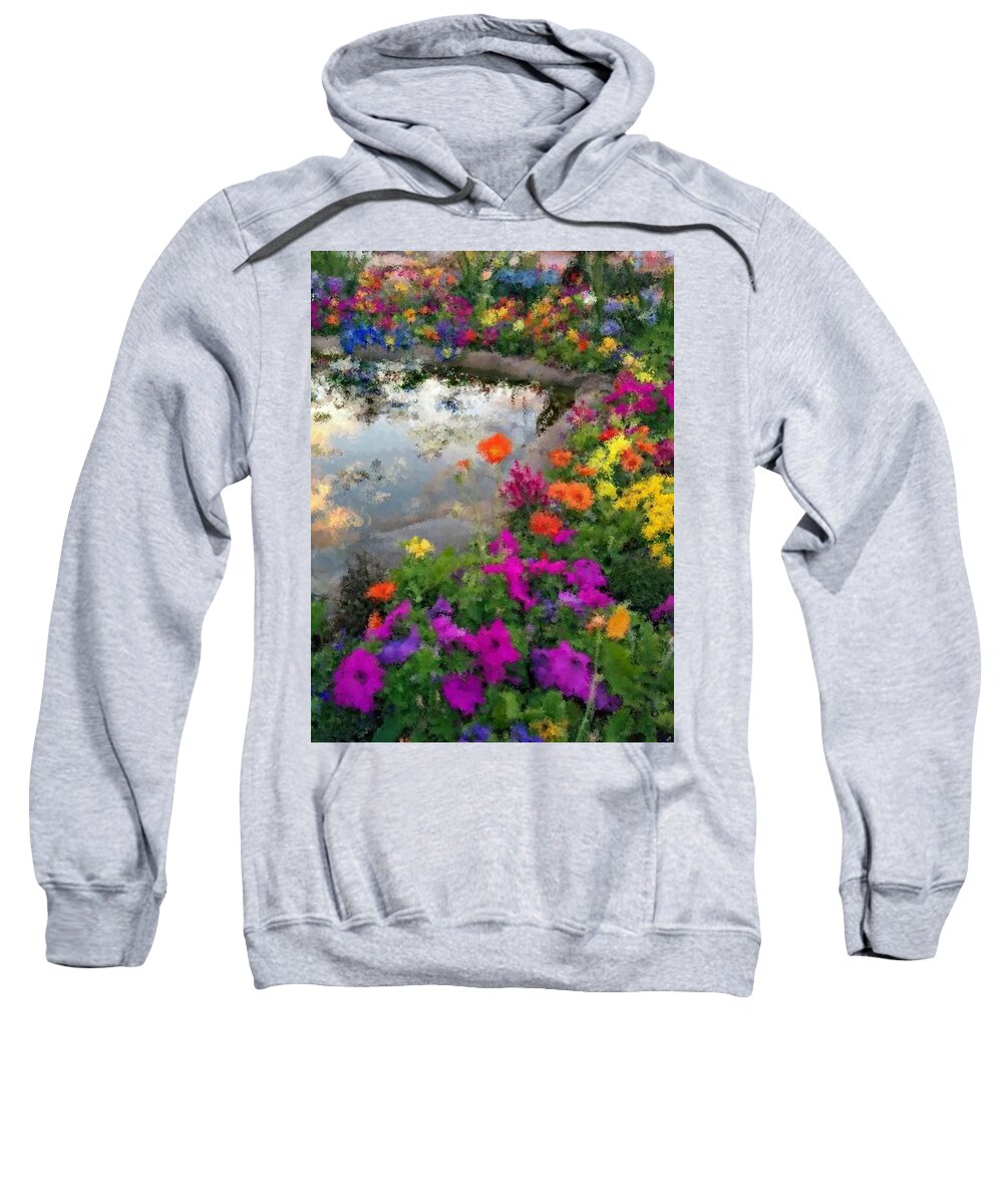  Sweatshirt featuring the digital art The Pond by Armin Sabanovic