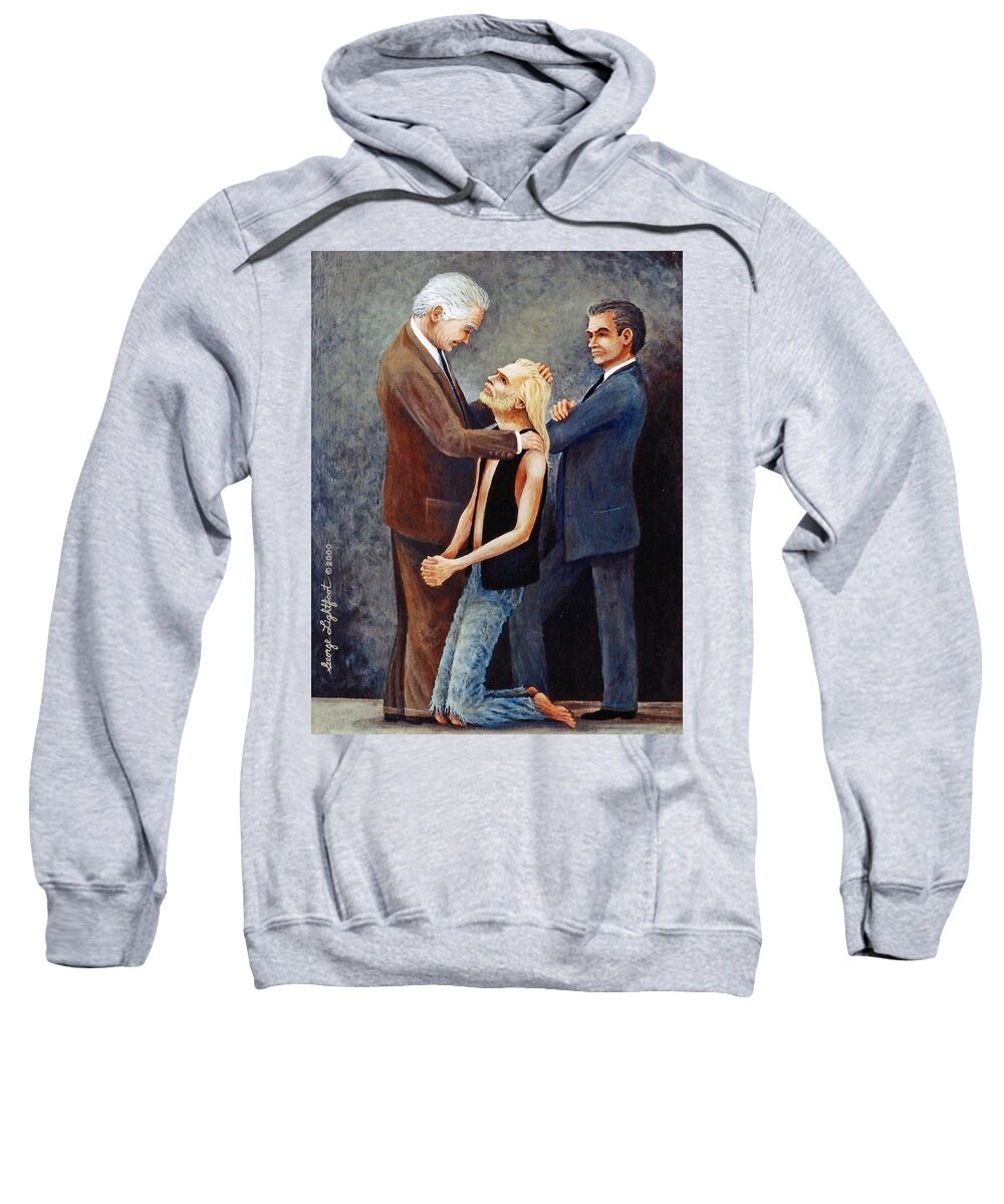 Figure Study Sweatshirt featuring the painting The Prodigal Son - A Modern Version by George Lightfoot