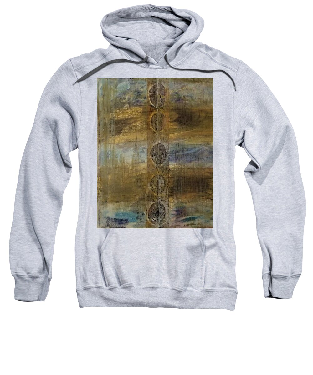 Abstract Sweatshirt featuring the painting The Sentinel by Pour Your heART Out Artworks