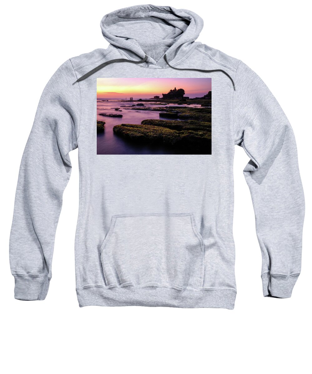 Tanah Lot Sweatshirt featuring the photograph The Temple By The Sea - Tanah Lot Sunset, Bali by Earth And Spirit