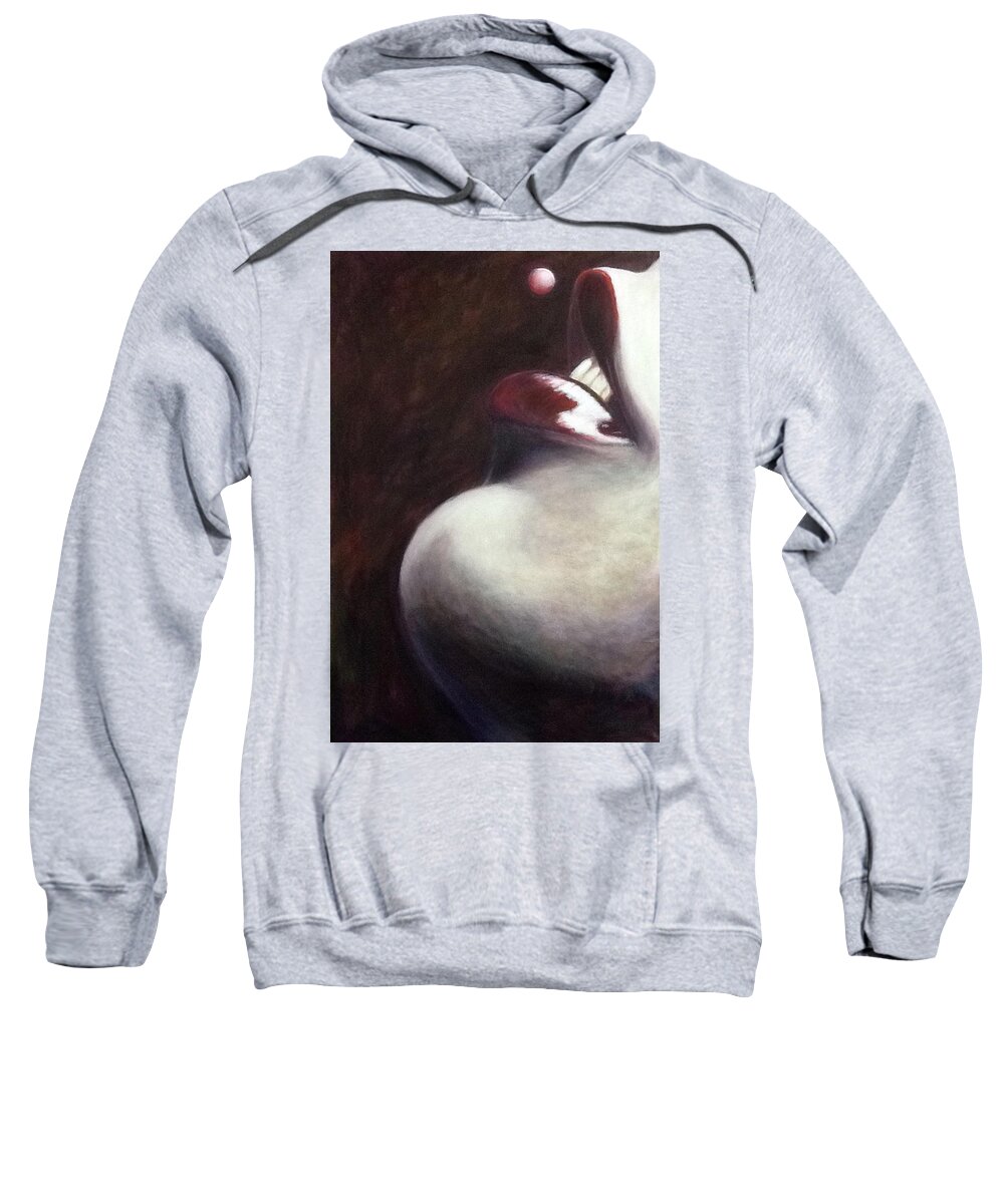 Wine Sweatshirt featuring the painting The Taste by Bonnie Peacher