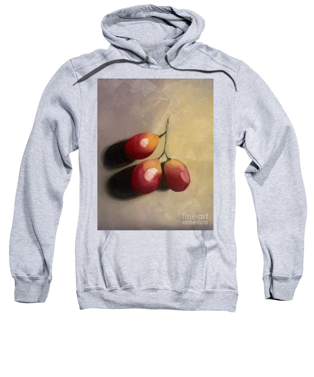 Grapes Sweatshirt featuring the painting The Vine by Christie Olstad
