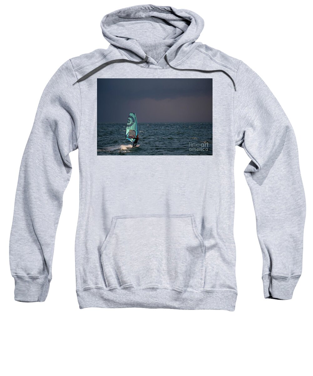 Windsurfing Sweatshirt featuring the photograph The Windsurfer by Neil Maclachlan