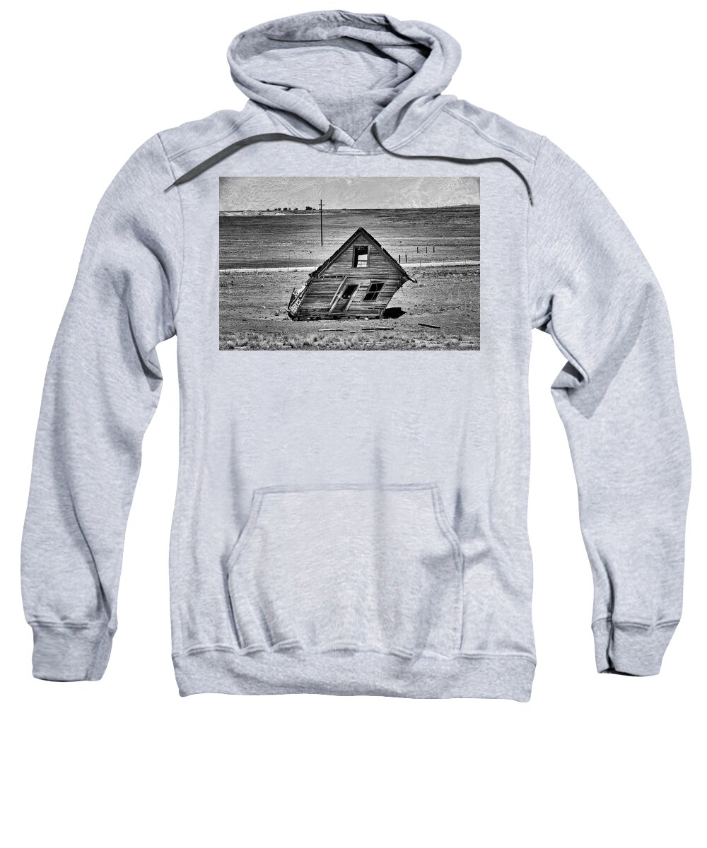 Homestead Sweatshirt featuring the photograph There was a Crooked House by Mary Lee Dereske