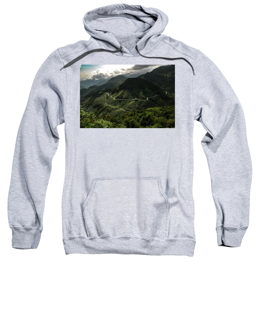 Vietnam Sweatshirt featuring the photograph Things To Come - High Mountain Pass, Northern Vietnam by Earth And Spirit