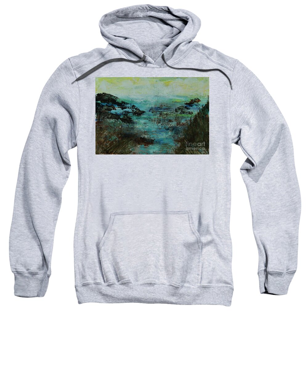  Sweatshirt featuring the painting Tidal Area by Jeanette French