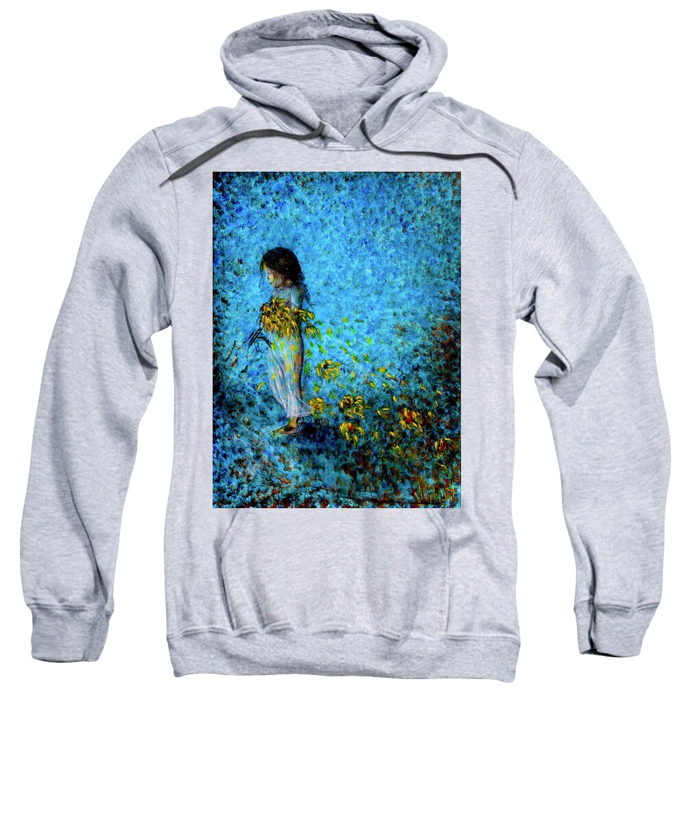 Child Sweatshirt featuring the painting Traces I by Nik Helbig