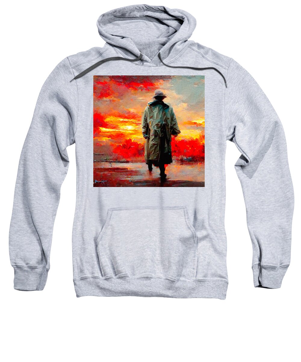 Trenchcoats Sweatshirt featuring the digital art Trenchcoats #6 by Craig Boehman