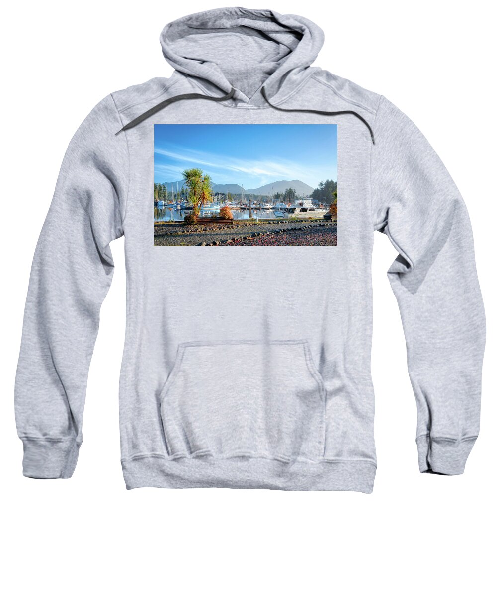 Colour Photography Sweatshirt featuring the photograph Ucluelet Harbour by Irene Moriarty