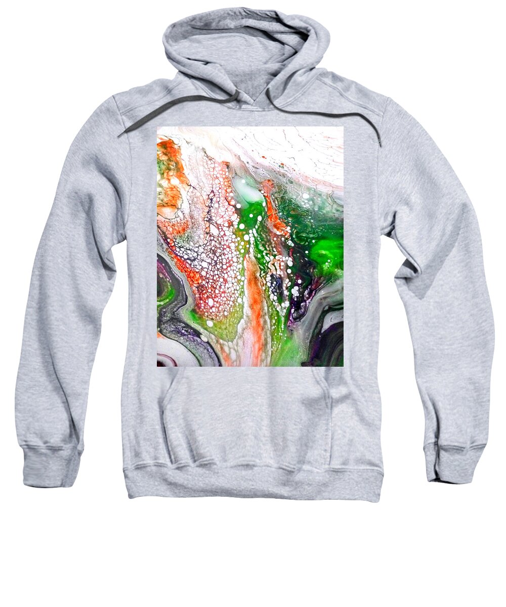 Sea Sweatshirt featuring the painting Under the sea by Anna Adams