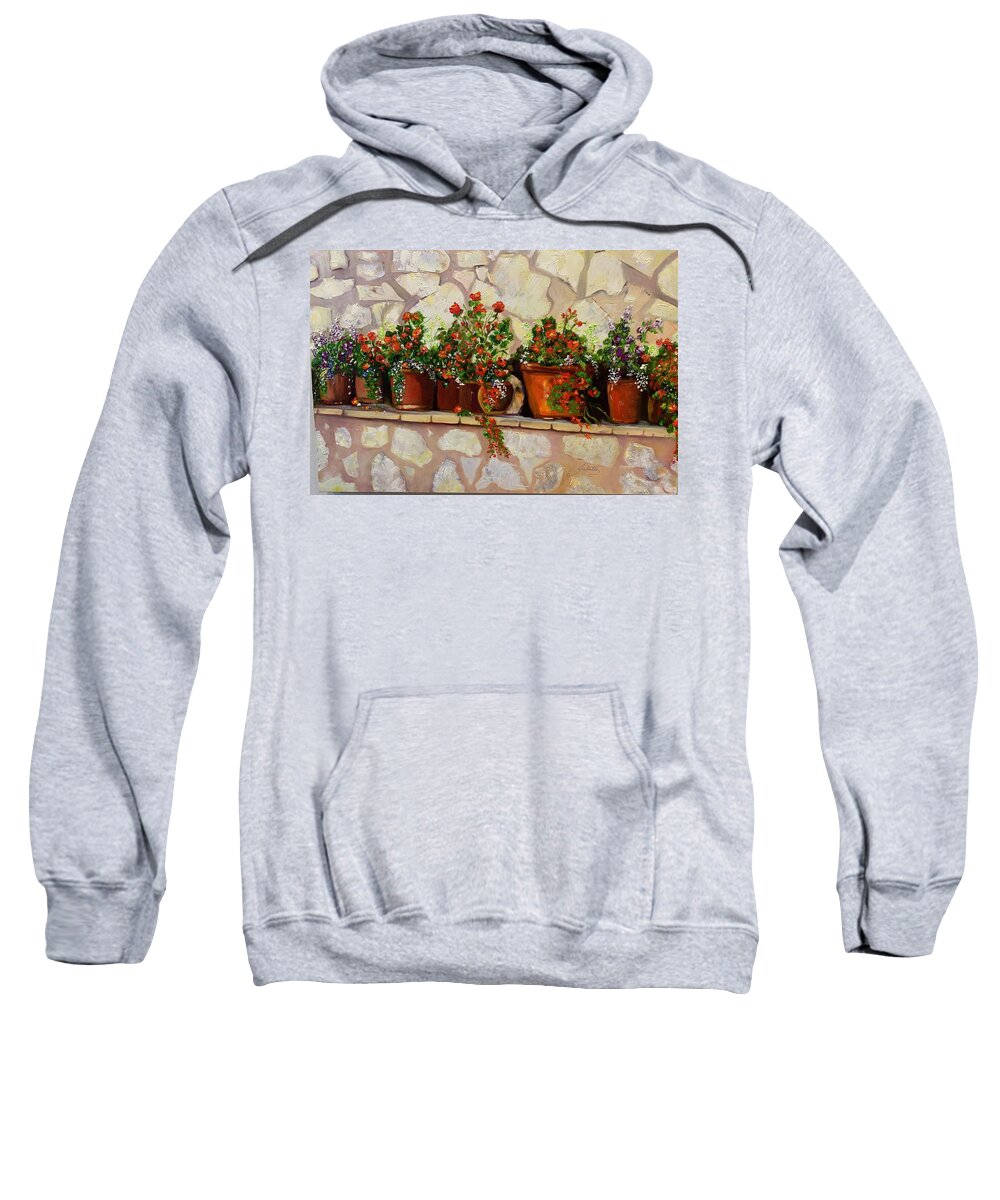 Tuscany Sweatshirt featuring the painting Under The Tuscan Sun by Juliette Becker